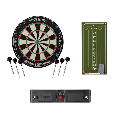 Image of Viper Shot King Dartboard, Small Cricket Chalk Scoreboard, and Laser Throw Line