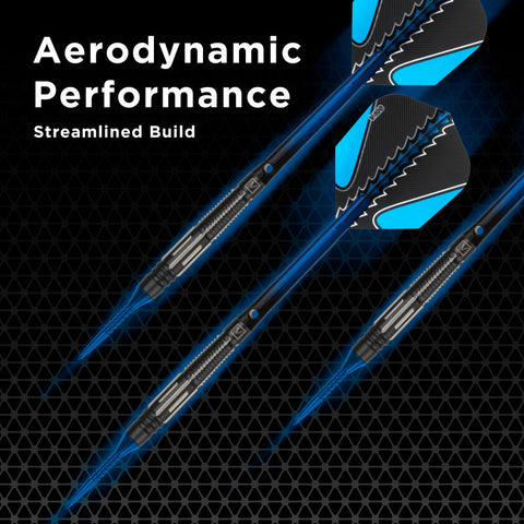 Image of Viper Black Flux 90% Tungsten Steel or Soft Tip Conversion Darts Blue 20 Grams