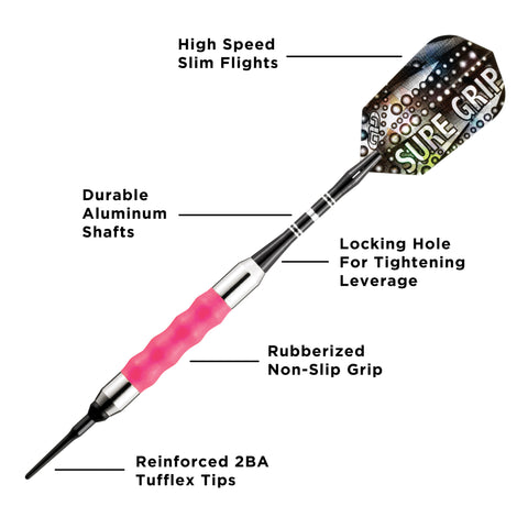Image of Viper Sure Grip Soft Tip Darts Pink