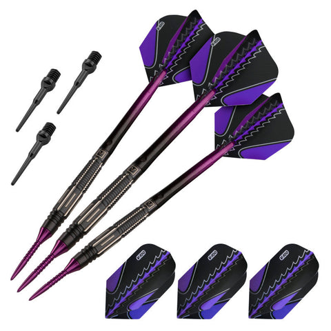 Image of Viper Black Flux 90% Tungsten Steel or Soft Tip Conversion Darts Purple 20 Grams
