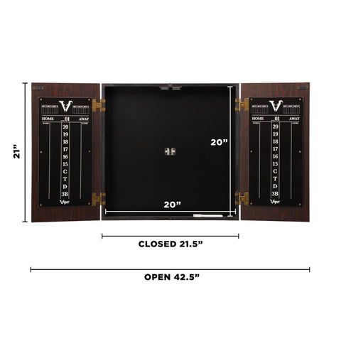 Image of Viper Stadium Dartboard Cabinet with Shot King Sisal Dartboard
