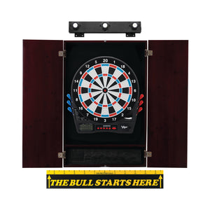 Viper Showdown Electronic Dartboard, Metropolitan Mahogany Cabinet & Shadow Buster Dartboard Lights