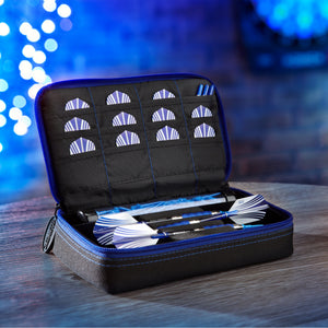 Casemaster Plazma Dart Case Black with Sapphire Zipper