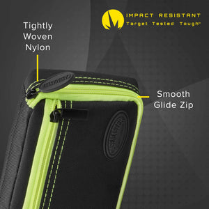 Casemaster Plazma Dart Case Black with Yellow Zipper