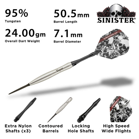 Image of Viper Sinister 95% Tungsten Steel Tip Darts