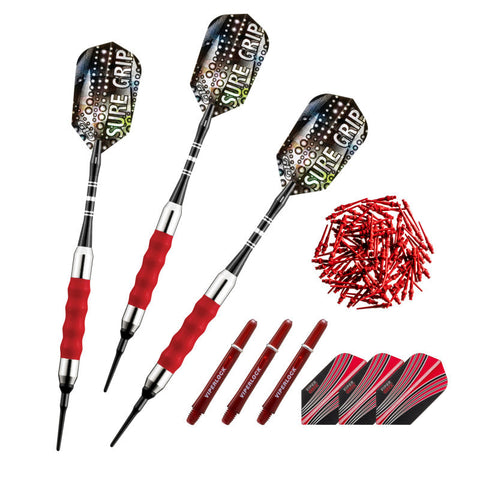 Image of Viper Sure Grip Soft Tip Darts 18 Grams, Red Accessory Set