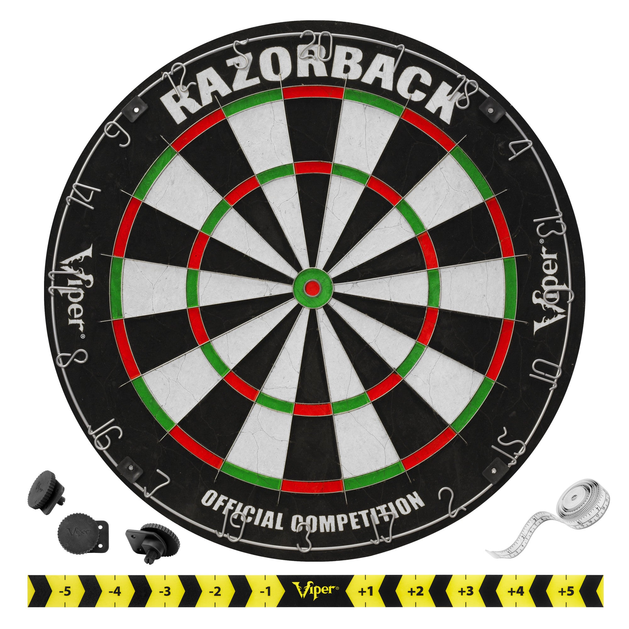 Viper Razorback Sisal Dartboard, Hudson Cabinet, Dart Mat, Black Mariah Steel Tip Darts & Shadow Buster Dartboard Light Bundle