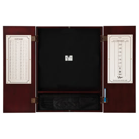 Viper Dead On Sisal Dartboard, Metropolitan Mahogany Cabinet, Shadow Buster Dartboard Lights & Padded Dart Mat 