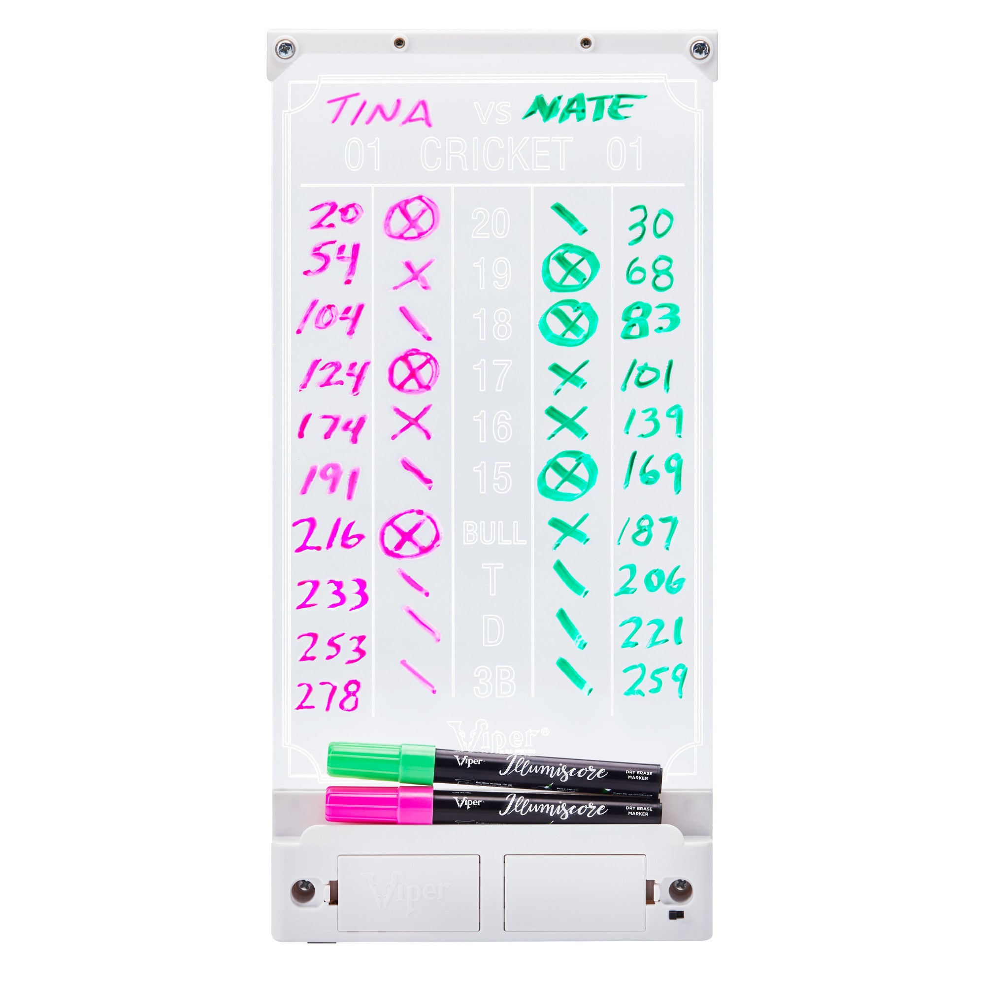 Viper Illumiscore Dart Scoreboard White