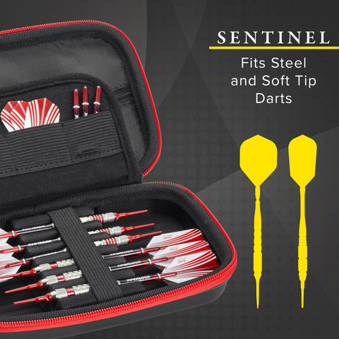 Image of Casemaster Sentinel Dart Case with Red Zipper