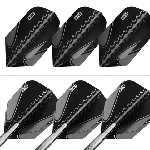 Image of Viper Black Flux 90% Tungsten Steel or Soft Tip Conversion Darts Black/Silver 20 Grams