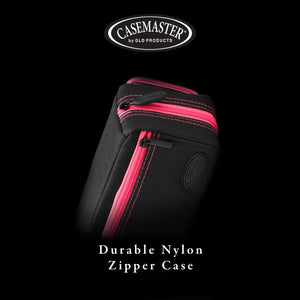 Casemaster Plazma Pro Dart Case Black with Pink Zipper and Phone Pocket