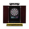 Viper 787 Electronic Dartboard, Metropolitan Mahogany Cabinet, "The Bull Starts Here" Throw Line Marker & Shadow Buster Dartboard Lights