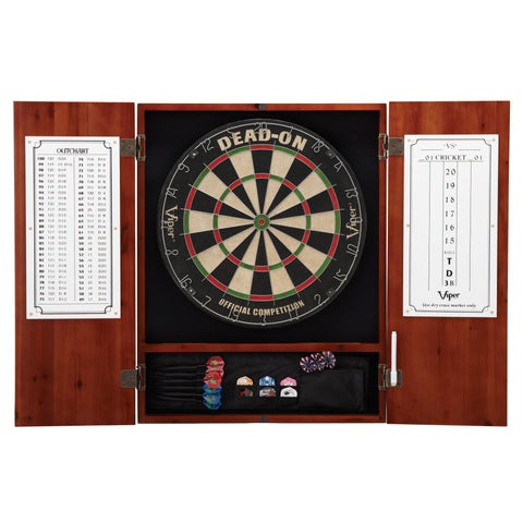 Image of Viper Dead On Sisal Dartboard & Metropolitan Cinnamon Cabinet