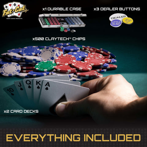 Image of Fat Cat 500Ct Texas Hold'Em Poker Chip Set
