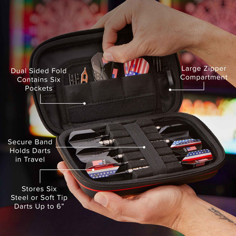 Image of Casemaster Sentinel Dart Case American Flag Art Series
