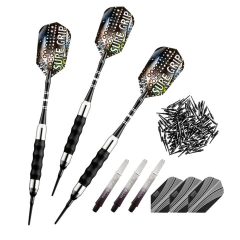 Image of Viper Sure Grip Soft Tip Darts 18 Grams, Black Accessory Set