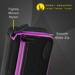 Casemaster Plazma Dart Case Black with Amethyst Zipper