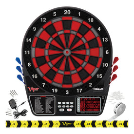 Viper 797 Electronic Dartboard & Sure Grip Black Soft Tip Darts 