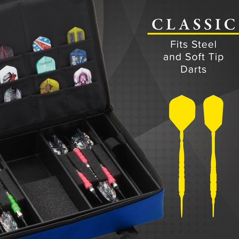Image of Casemaster Classic Blue Nylon Dart Case