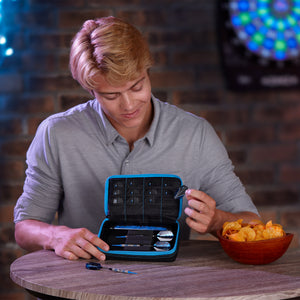 Casemaster Plazma Dart Case Black with Blue Zipper