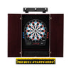 Viper Showdown Electronic Dartboard, Metropolitan Mahogany Cabinet, "The Bull Starts Here" Throw Line Marker & Shadow Buster Dartboard Lights