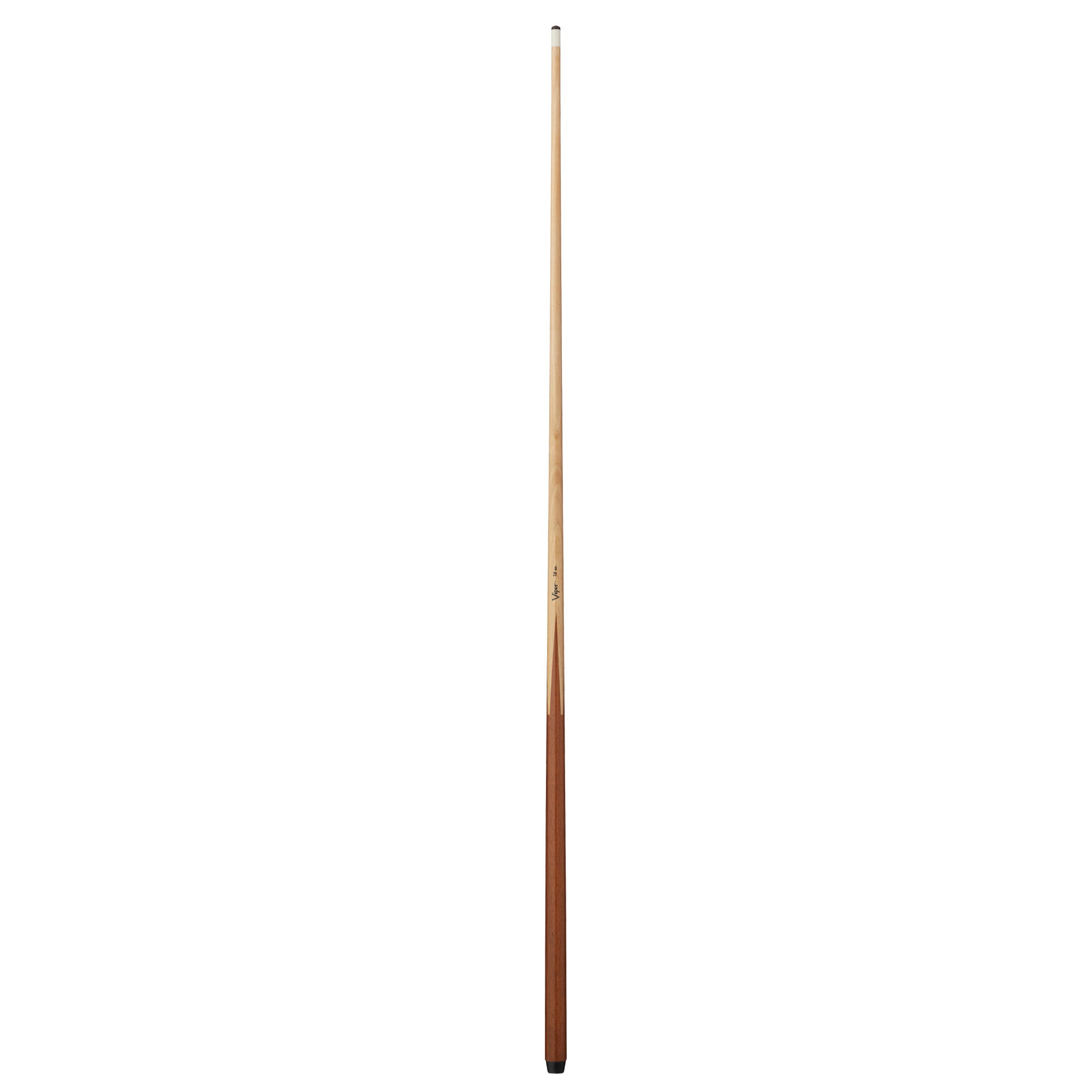 Viper One Piece 36" Maple Bar Cue 14 Ounce, Viper One Piece 57" Maple Bar Cue 19 Ounce, Viper One Piece 57" Maple Bar Cue 20 Ounce, and Fat Cat Oak 6 Cue 2-Piece Wall Cue Rack