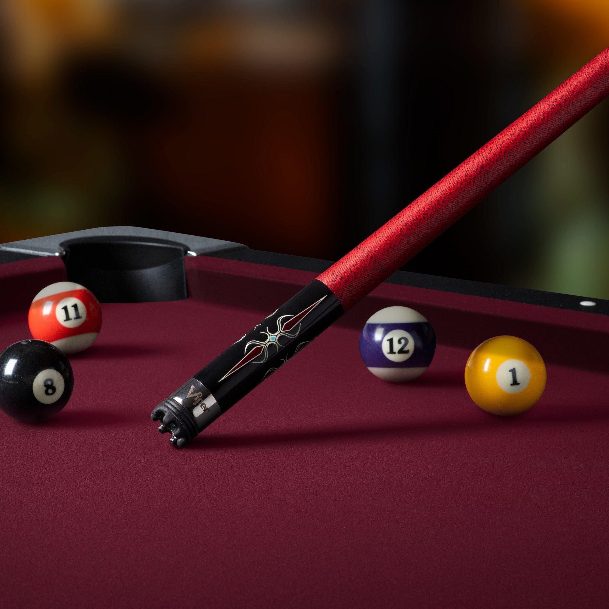Viper Sinister Series Cue with Red and Black Wrap