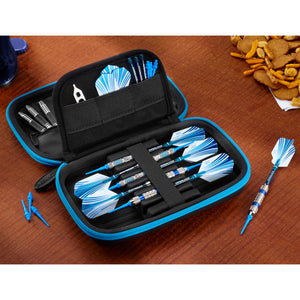 Casemaster Sentinel Dart Case with Blue Zipper