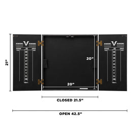Viper Hideaway Dartboard Cabinet with Reversible Traditional Dartboard 