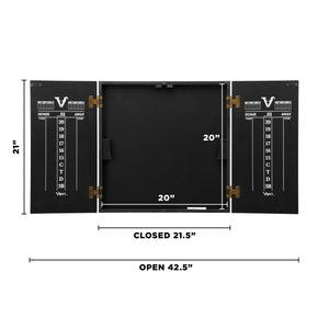 Viper Hideaway Cabinet with Coiled Paper Dartboard & "The Bull Starts Here" Throw Line Marker