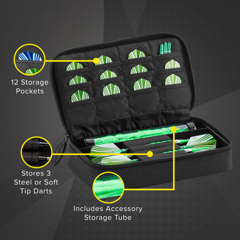 Image of Casemaster Plazma Dart Case with Black Zipper