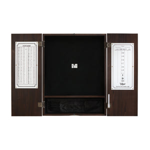 Viper Shot King Sisal Dartboard, Metropolitan Espresso Cabinet, Shadow Buster Dartboard Lights & Padded Dart Mat