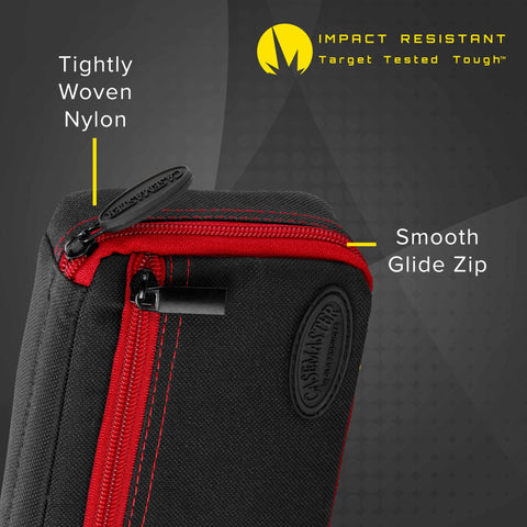 Image of Casemaster Plazma Dart Case Black with Ruby Zipper