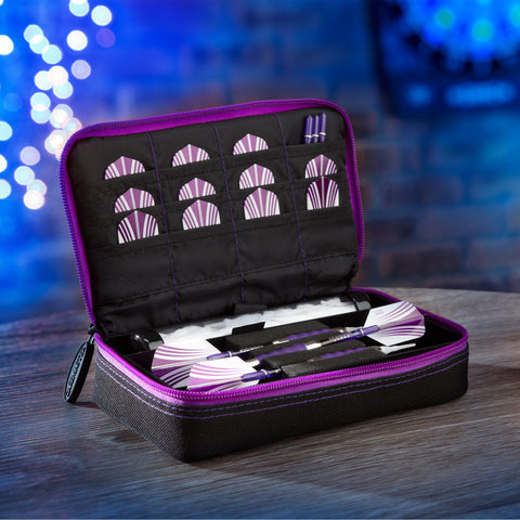 Image of Casemaster Plazma Dart Case Black with Amethyst Zipper