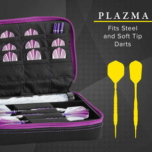 Casemaster Plazma Dart Case Black with Amethyst Zipper