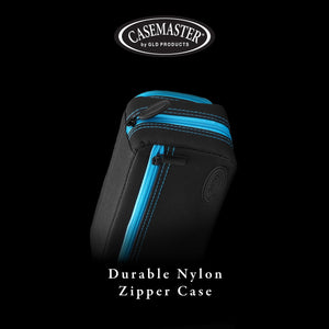 Casemaster Plazma Pro Dart Case Black with Blue Zipper and Phone Pocket