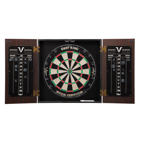 Image of Viper Stadium Dartboard Cabinet with Shot King Sisal Dartboard