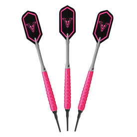 Viper V Glo Soft Tip 18gm Pink, Casemaster Select Pink Nylon Case, and Viper 2BA Tufflex Tips III- Neon Pink 100ct. Box 