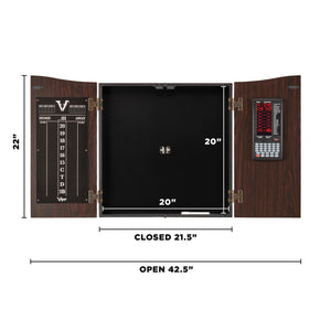 Viper Vault Deluxe Dartboard Cabinet with Built-In Pro Score, Chroma Sisal Dartboard, Laser Throw Line, and Black Mariah Darts