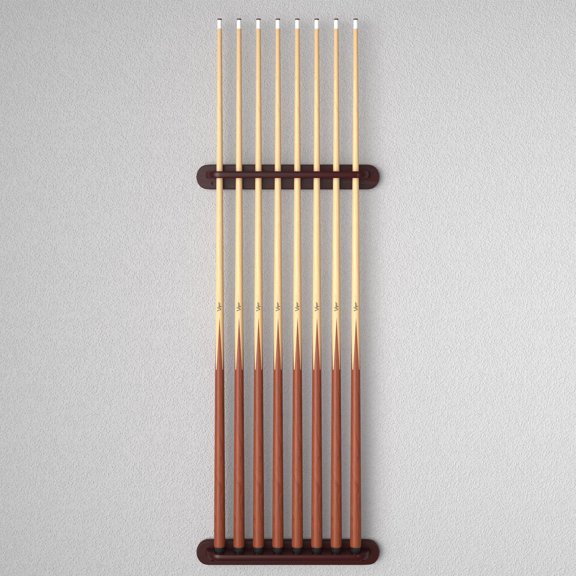 Viper Traditional Mahogany 8 Cue Wall Cue Rack