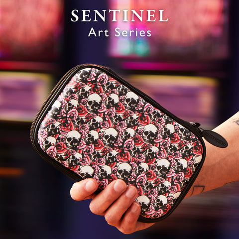 Image of Casemaster Sentinel Dart Case Sinister Skulls Art Series