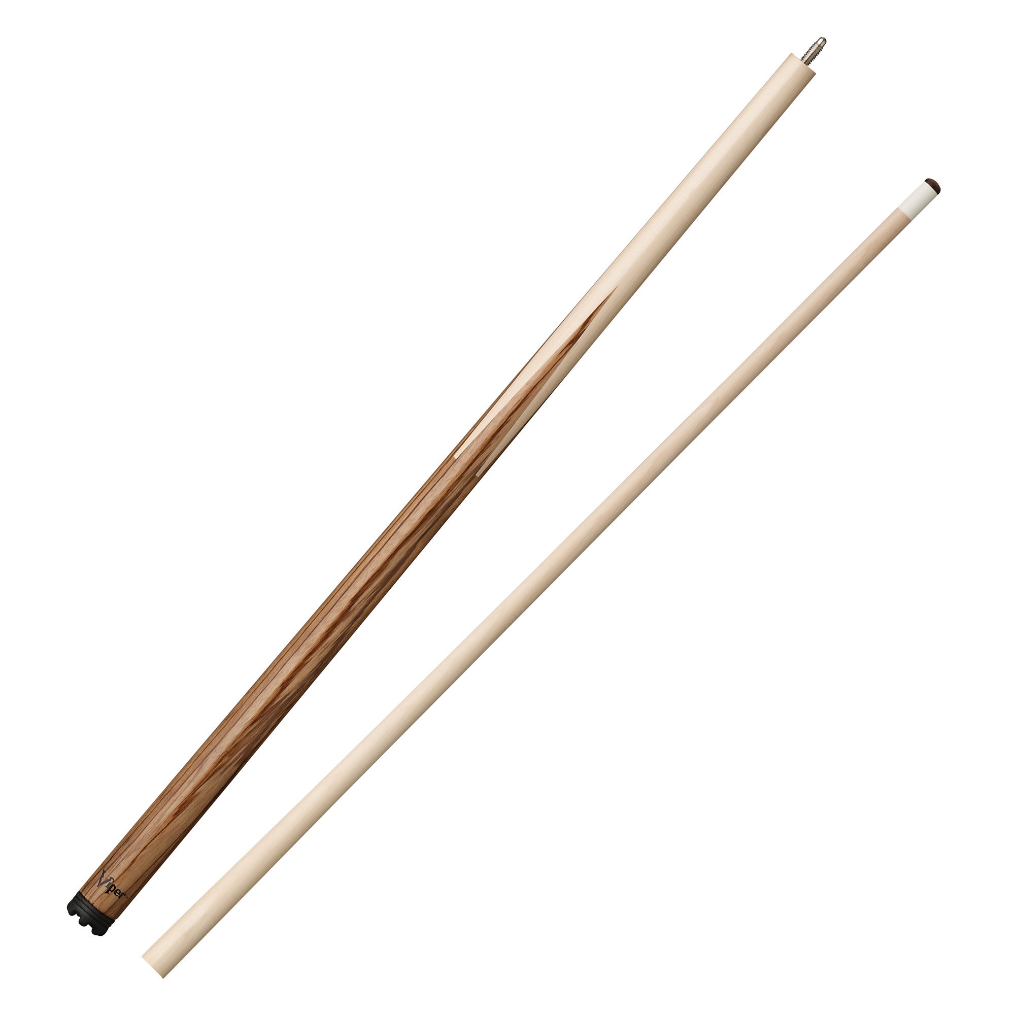 Viper Sneaky Pete Zebrawood Cue and Casemaster Q-Vault Supreme Black Cue Case