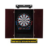 Viper 777 Electronic Dartboard, Metropolitan Mahogany Cabinet, "The Bull Starts Here" Throw Line Marker & Shadow Buster Dartboard Lights