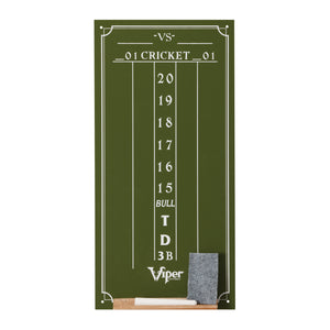 Viper Shot King Dartboard, Small Cricket Chalk Scoreboard, and Laser Throw Line
