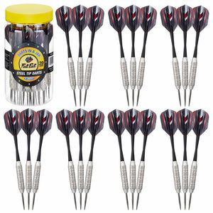Fat Cat 21 Darts in a Jar Steel Tip 20 Grams with Patriot Dart Flights