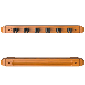 Fat Cat Oak 6 Cue 2-Piece Wall Cue Rack