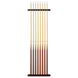Viper Mahogany 8 Cue 2-Piece Wall Cue Rack 