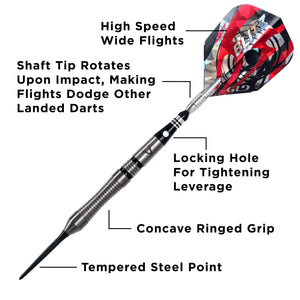 Viper Bully 80% Tungsten Steel Tip Darts