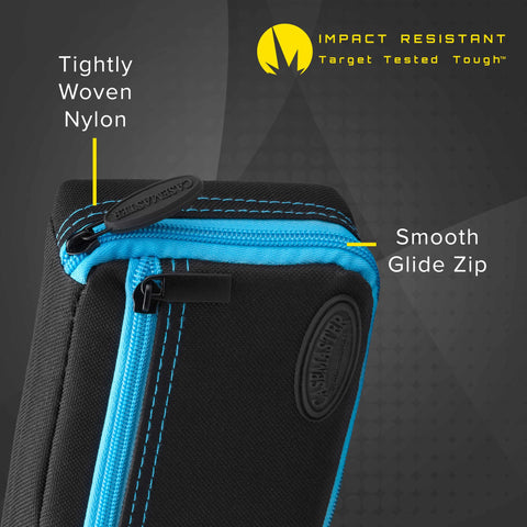 Image of Casemaster Plazma Dart Case Black with Blue Zipper